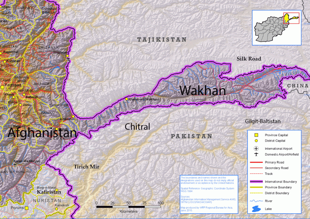 wakhan chitral gilgit map
