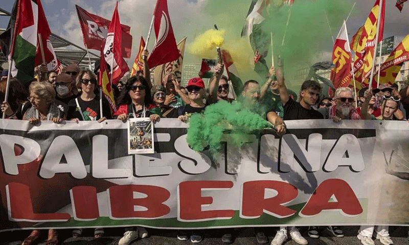 italy protest over gaza genocide
